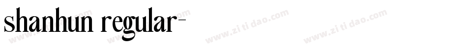 shanhun regular字体转换